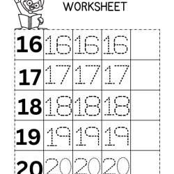 Trace Number And Color Object Grade 4 Printable Worksheet