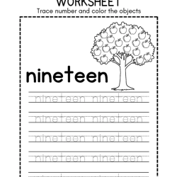 Trace Number And Color Object Grade 4 Worksheet
