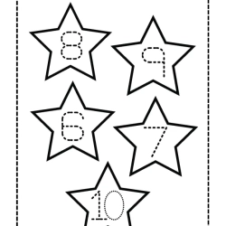 Trace Number And Color Object Grade 5 Printable Worksheet
