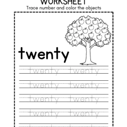 Trace Number And Color Object Grade 6 Worksheet