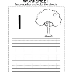 Trace Number And Color Object Worksheet
