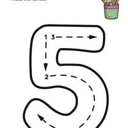 Trace The Number For Kids Free Downloads Worksheet