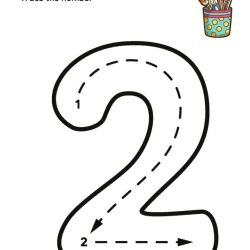 Trace The Number For Kids Printables Worksheet