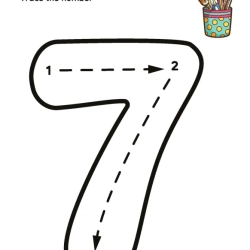 Trace The Number For Kids To Prints Worksheet