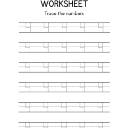 Trace The Number Worksheet Downloads
