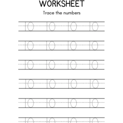 Trace The Number Worksheet For 1st Grade