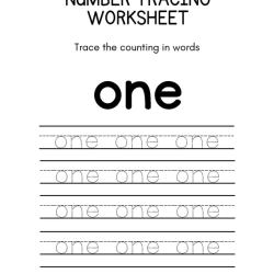Trace The Number Worksheet For 2nd Grade