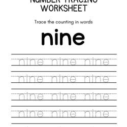 Trace The Number Worksheet For 6th Grade