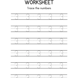 Trace The Number Worksheet For Free