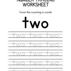 Trace The Number Worksheet For Grade 2