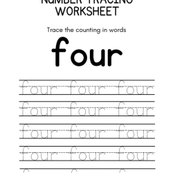 Trace The Number Worksheet For Grade 3