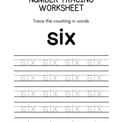 Trace The Number Worksheet For Grade 4