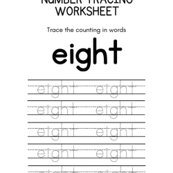 Trace The Number Worksheet For Grade 5