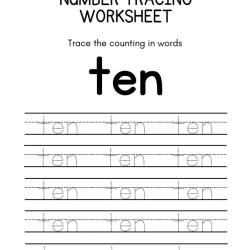 Trace The Number Worksheet For Grade 6
