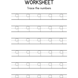 Trace The Number Worksheet For Kindergarten