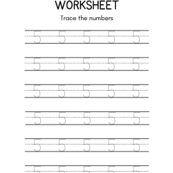 Trace The Number Worksheet Free Downloads