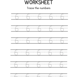 Trace The Number Worksheet Pdf File