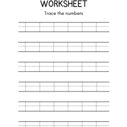 Trace The Number Worksheet Worksheets