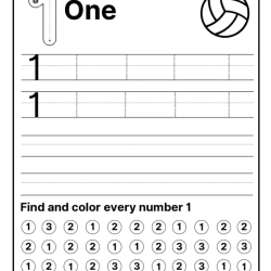 Tracing And Color The Number Printable Worksheet