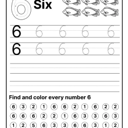 Tracing And Color The Number To Print Worksheet