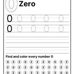 Tracing And Color The Number Worksheet