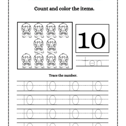 Tracing Number Worksheet For Free For 1st Grade