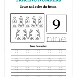 Tracing Number Worksheet For Free For Kindergarten