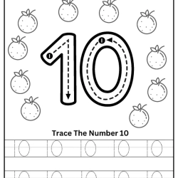 Tracing The Number Worksheet For 1st Grade