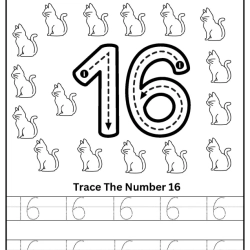 Tracing The Number Worksheet For 4th Grade