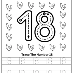 Tracing The Number Worksheet For 5th Grade