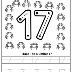 Tracing The Number Worksheet For Grade 4