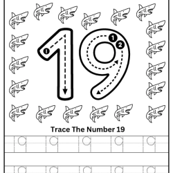 Tracing The Number Worksheet For Grade 5