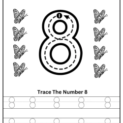 Tracing The Number Worksheet For Kids