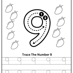Tracing The Number Worksheet For Kindergarten