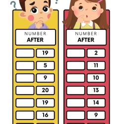 Before After Number Worksheet Downloads