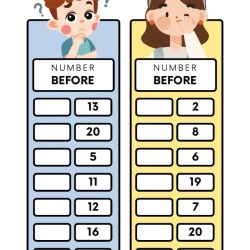 Before After Number Worksheet Printables