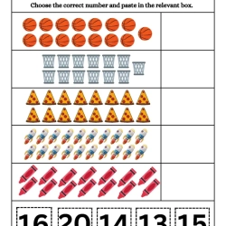 Count And Choose The Correct Number Worksheet Worksheets
