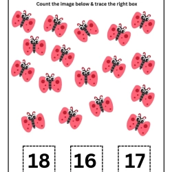 Count And Trace Number Worksheet For Grade 4