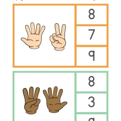 Count The Fingers Worksheet Downloads