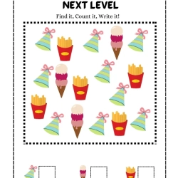 Count The Image Worksheet For 1st Grade