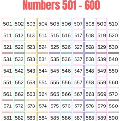 Number Chart Worksheet Pdf File