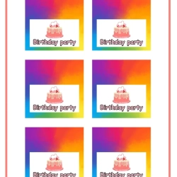 Birthday Party Worksheet For Kids