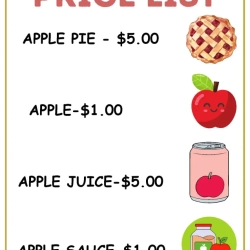 Pretend Play Apple Orchard For Free Worksheet