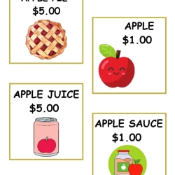 Pretend Play Apple Orchard Pdf Free Worksheet