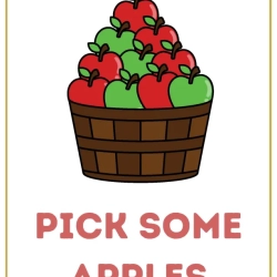 Pretend Play Apple Orchard Printable Worksheet