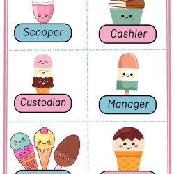 Pretend Play Icecream Shop For Grade 1 Worksheet