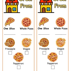 Pretend Play Pizza Shop For 2nd Grade Worksheet