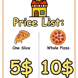 Pretend Play Pizza Shop For Grade 1 Worksheet