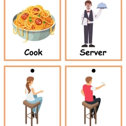 Pretend Play Spaghetti Restaurant For Kids Worksheet