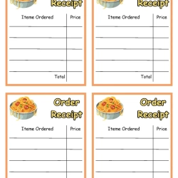 Pretend Play Spaghetti Restaurant Free Download Worksheet